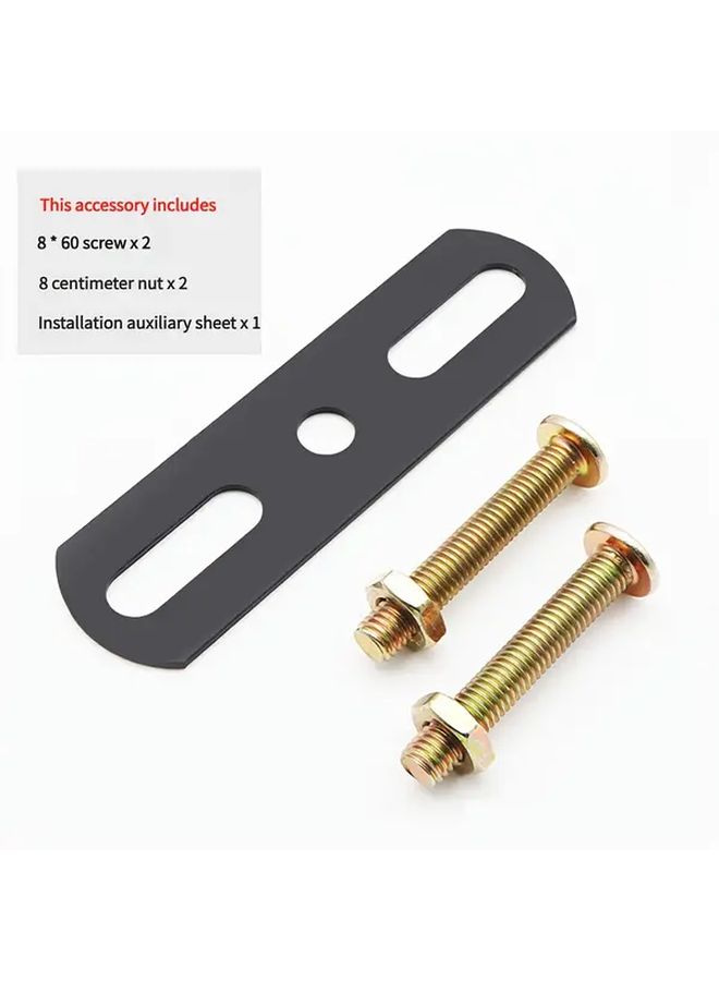 2 Piece Heavy Duty Steel Bracket Set With Screws Industrial Grade Mounting Plate Pre Drilled Holes For Machinery Equipment Automotive And Construction Applications Compatible With Screw Nut Bolt Threads Durable Black Metal Support Frame - Image 3