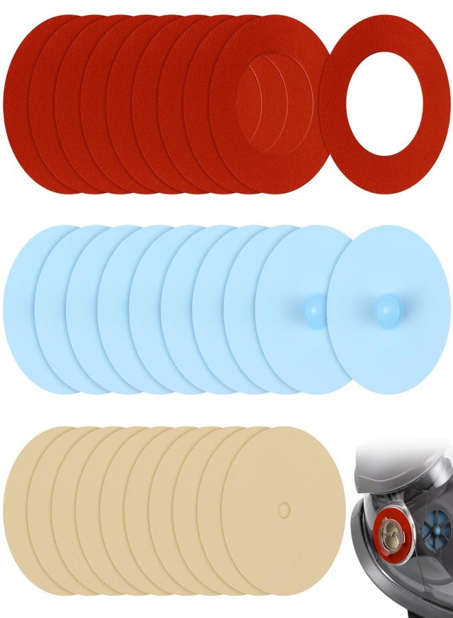 كينغدير قطع غيار قناع التنفس Kingdder 30 قطعة نصف وكامل الوجه متوافقة مع حشية منفذ الاستنشاق من سلسلة 6000 6895 وصمام الاستنشاق 6893 وصمام الاستبدال 6889، كل منها 10 قطع - Image 1