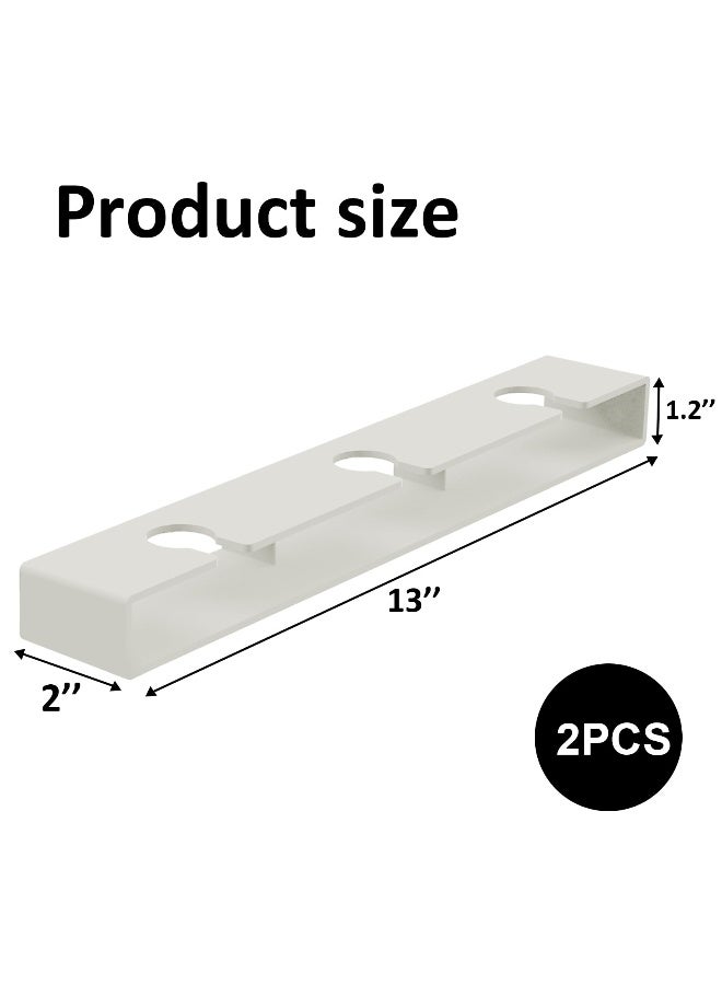 AQJUNONG Wine Glass Holder ， 2 Pack Wine Glass Rack, No Drilling Wine Glass Holder Under Cabinet, Hanging Stemware Rack Organizer Hanger for Bar and Kitchen Cabinet（Classic White） - Image 4