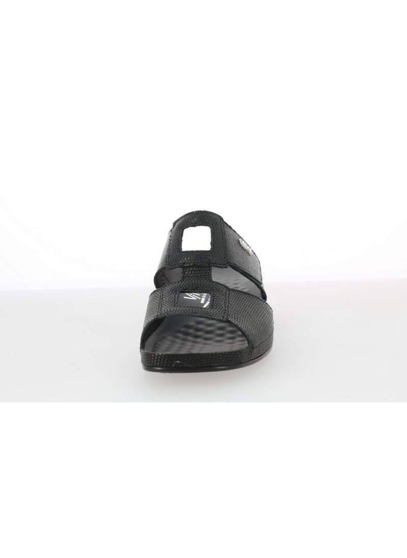 VITAL - Vital Ladies Wedge Sandals Tina - Lizard 0813AS schwarz - Image 1