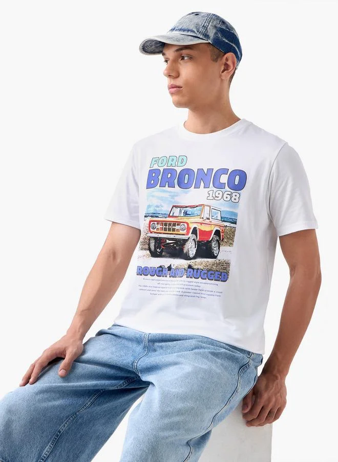 Regular Fit Graphic Print Crew Neck T-shirt