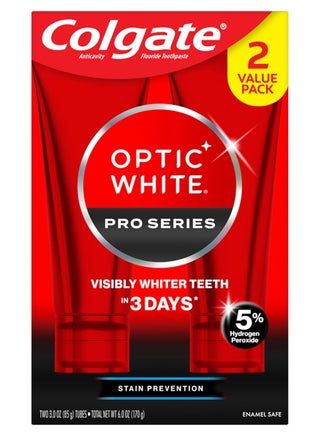 Colgate Optic White Pro Series Whitening Toothpaste with 5% Hydrogen Peroxide, Stain Prevention, 3 oz Tube, 2 Pack - pzsku/Z430D94D23AD29B65C0C6Z/45/_/1715606656/4ad55f92-e94f-4a90-8745-bb00579fd23a