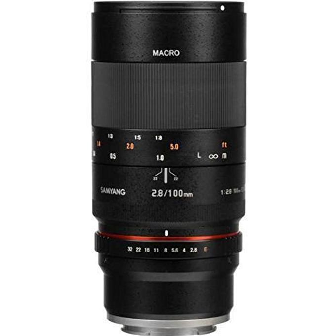 Samyang 100Mm F2.8 Ed Umc Full Frame Telephoto Macro Lens For Canon Ef Digital Slr Cameras Ultra Multi-Coated Glass, Bright F/2.8 Aperture, Removable Hood (Black) - Image 1