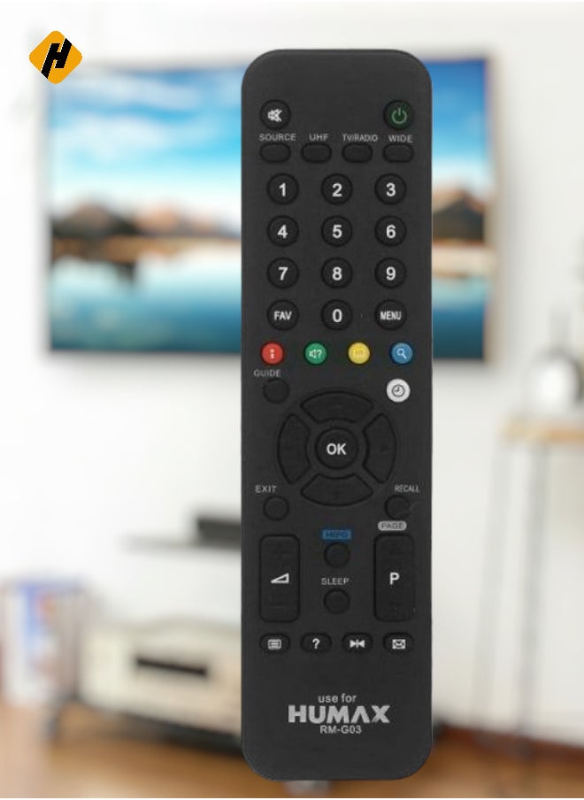 Humax - HD Receiver Remote Control For Humax Gezira Black - Image 1