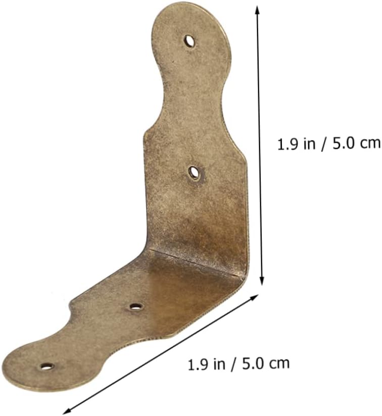 POPETPOP 4Pcs Antique Edges Guard Corner Protector Durable Corner Edges Safety Guard for Furniture Easy Installation with Reserved Screw for Vintage Decor - Image 2