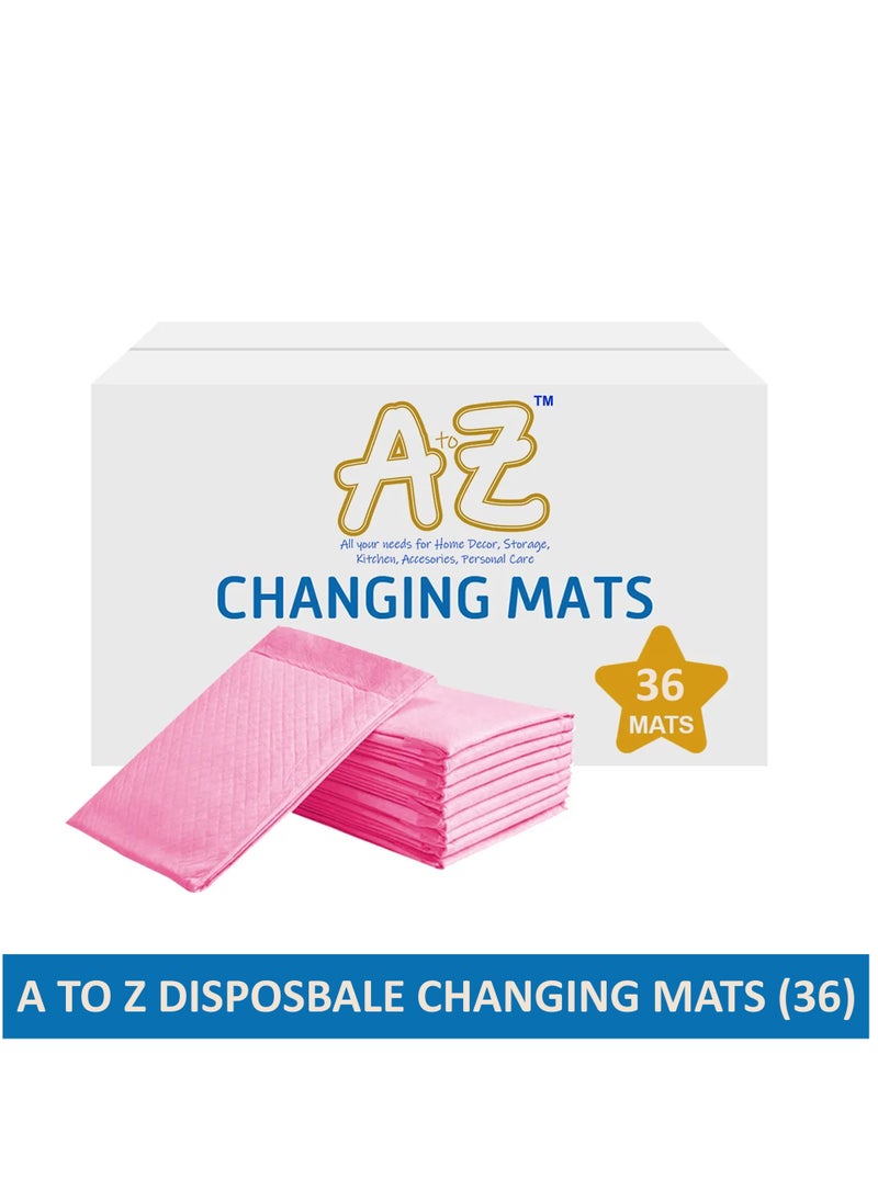 A TO Z A To Z - Disposable Changing mats (45x60cm) Large, Pack of 36 - Pink  - Image 2