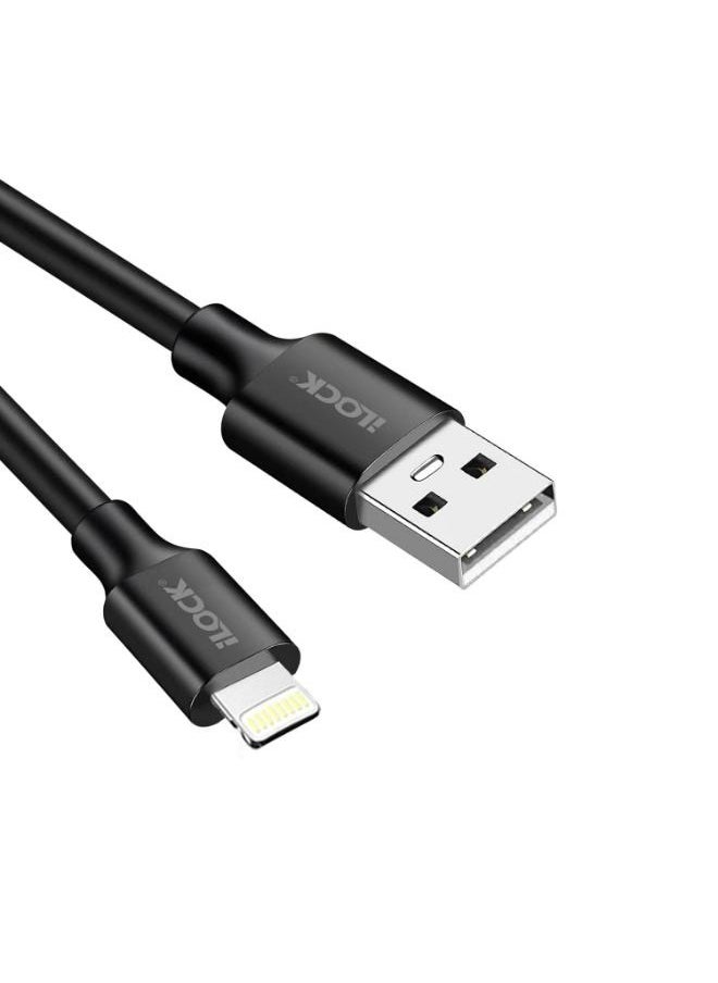 آي لوك - اي لوك كابل شحن ومزامنة | 1 متر | شحن سريع ومزامنة بيانات | تصميم متين من بلاستيك PVC (USB-A الى لايتنينج - Image 1