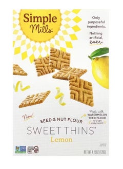 Simple Mills Seed and Nut Flour Sweet Thins Lemon 4.25 oz 120 g  - Image 1