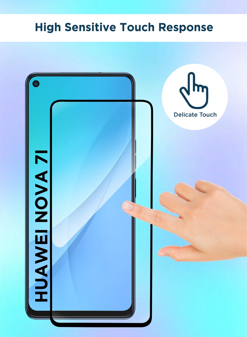 واقي شاشة زجاجي عام لهاتف هواوي نوفا 7i - أسود - Image 3