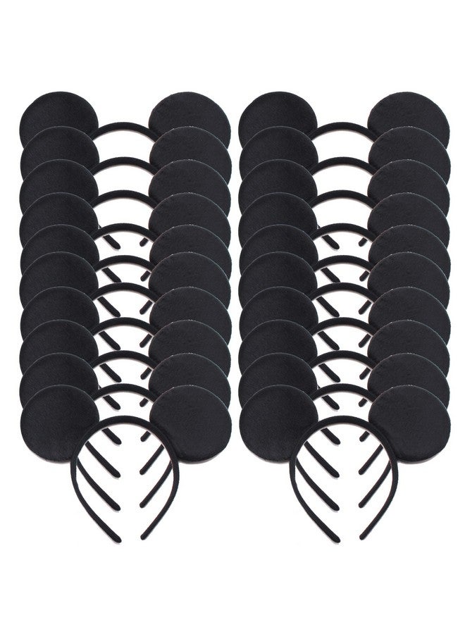 FIVOENDAR Mouse Costume Deluxe Fabric Ears Headband Party Favors For Birthday Party Or Celebrations Set Of 20 (Black) - Image 1