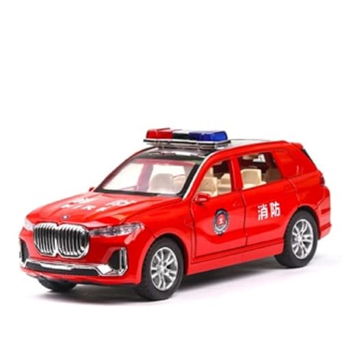 TONIRY 1:32 Scale Exclusive Alloy Metal Pull Back Die-cast Car Scale Model with Sound Light Mini Auto Toy for Kids Metal Model Toy Car with Sound and Light [New Version] (X7 Police - Multicolor) - Image 5