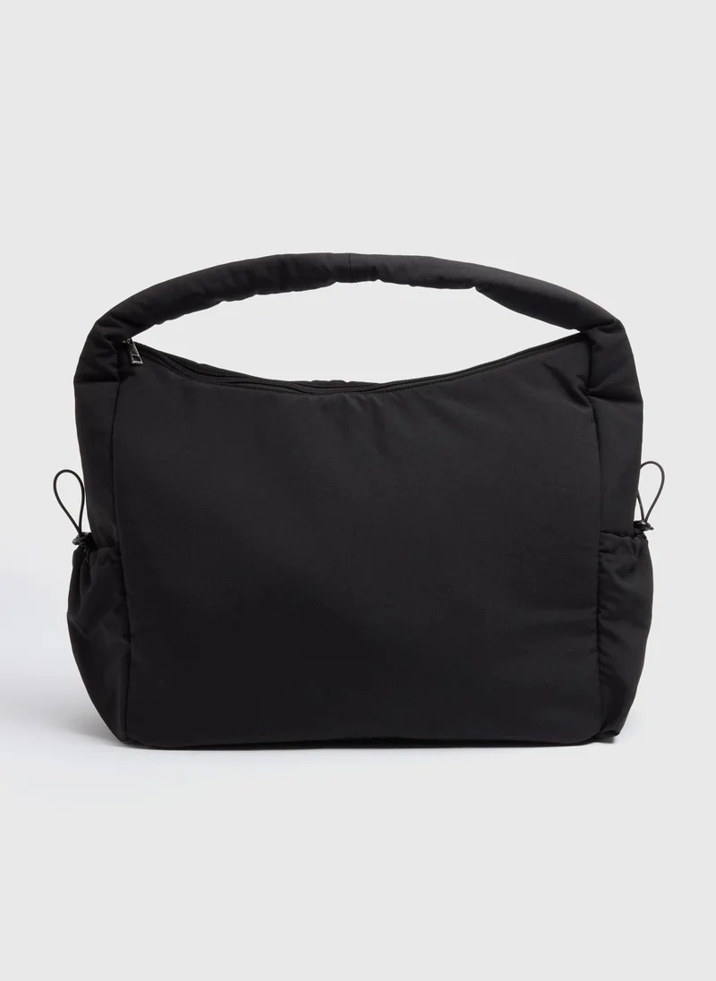 Matalan Souluxe Black Nylon Tote Bag