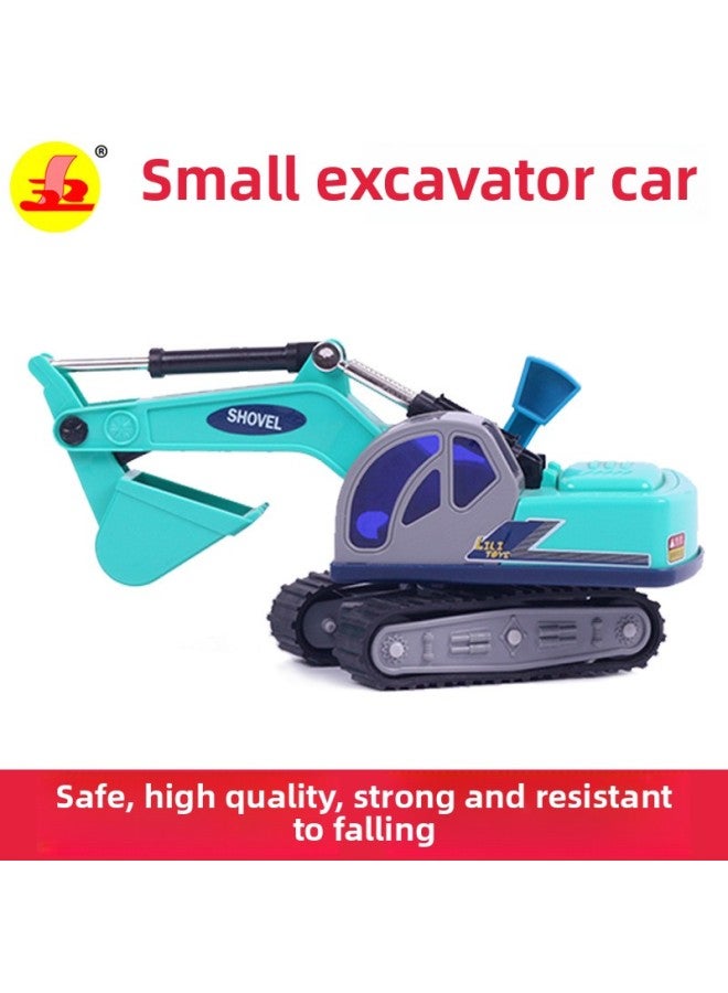 Lili Children's Toy Car Small Crawler Excavator Model Engineering Car Sliding Digging Car Parent-child Interaction-Color:32501 Small Blue Excavator  - Image 2
