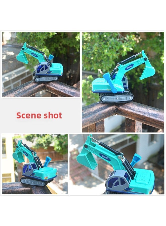 Lili Children's Toy Car Small Crawler Excavator Model Engineering Car Sliding Digging Car Parent-child Interaction-Color:32501 Small Blue Excavator  - Image 4