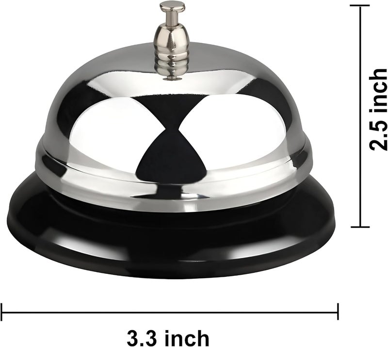 Wetco Big Call Bell. Desk Bell Service Bell for Hotels, Schools, Restaurants, Reception Areas, Hospitals, Warehouses. The Porter Kitchen Restaurant Bar and Classic Concierge Service Hotel Bell (3.3in) - Image 3
