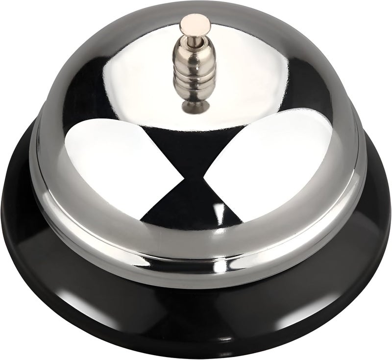 Wetco Big Call Bell. Desk Bell Service Bell for Hotels, Schools, Restaurants, Reception Areas, Hospitals, Warehouses. The Porter Kitchen Restaurant Bar and Classic Concierge Service Hotel Bell (3.3in) - Image 1