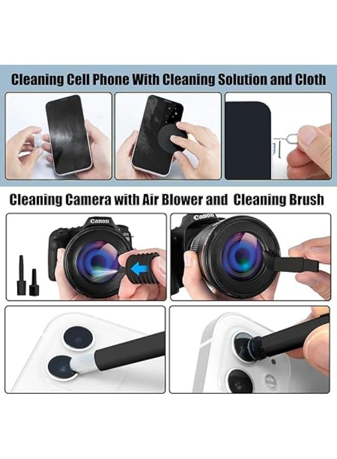 مجموعة تنظيف متعددة الوظائف 20 في 1 للاجهزة الالكترونية، فرشاة تنظيف لوحة المفاتيح، مجموعة تنظيف سماعات الايربودز، اداة متعددة لتنظيف اللابتوب والكيبورد وسماعات الاذن والكاميرا والجوالات - Image 2