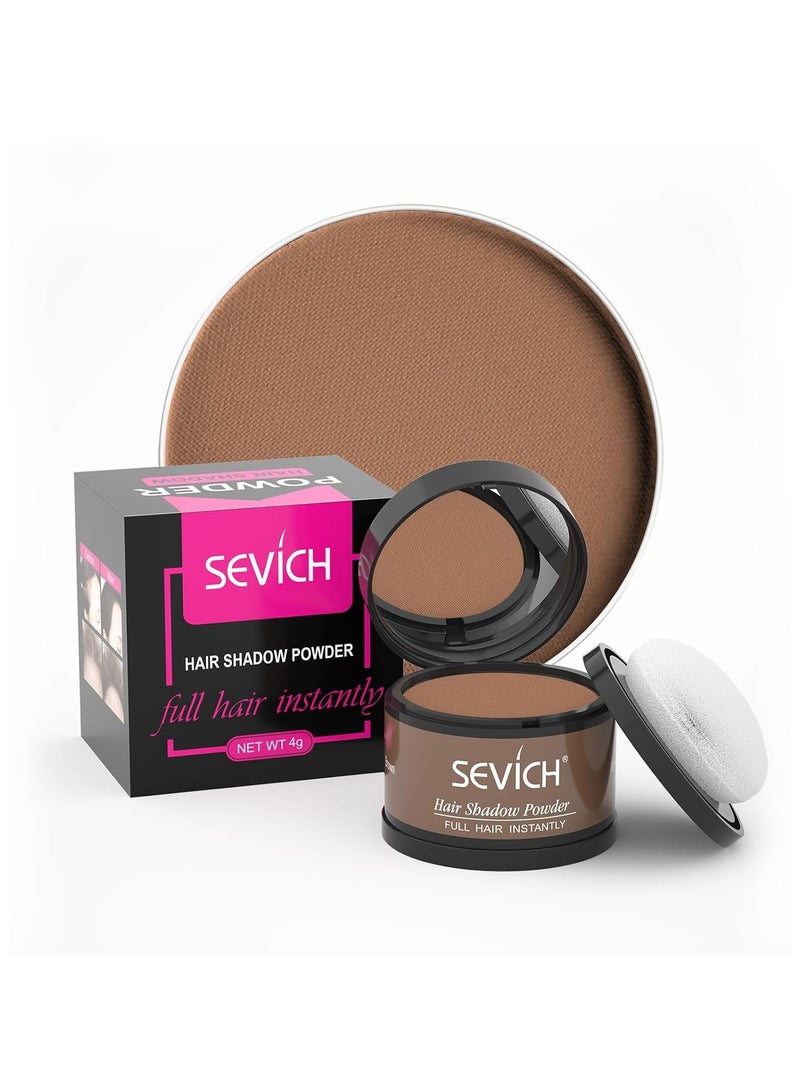 Sevich Instantly Hairline Shadow - Powder for Grey Hair Root Touch Up, Thinning Hairline & Eyebrows/Beard Line, Windproof & Sweatproof, Brown - Image 1