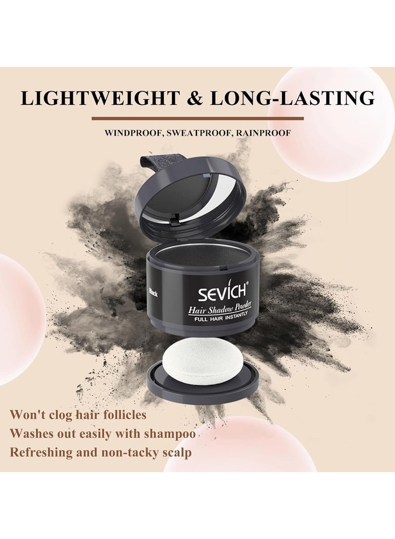 Sevich Instantly Hairline Shadow - Powder for Grey Hair Root Touch Up, Thinning Hairline & Eyebrows/Beard Line, Windproof & Sweatproof, Brown - Image 2