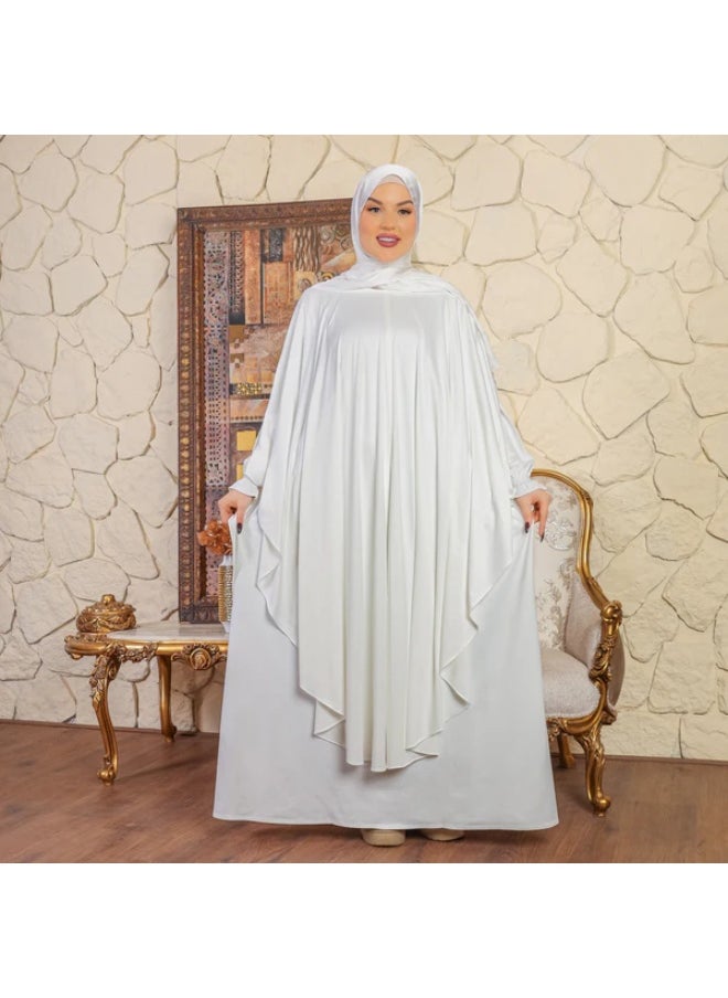 زمرد - ثوب صلاة توينز كريب ليكرا عملي مع غطاء الرأس من زمرد فاشون - Image 1