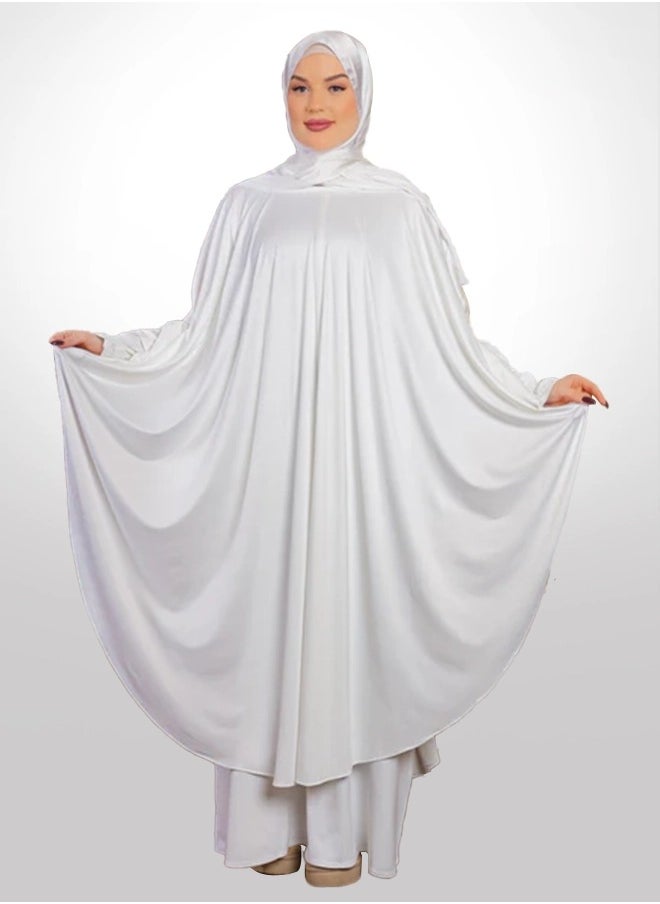 زمرد - ثوب صلاة توينز كريب ليكرا عملي مع غطاء الرأس من زمرد فاشون - Image 1