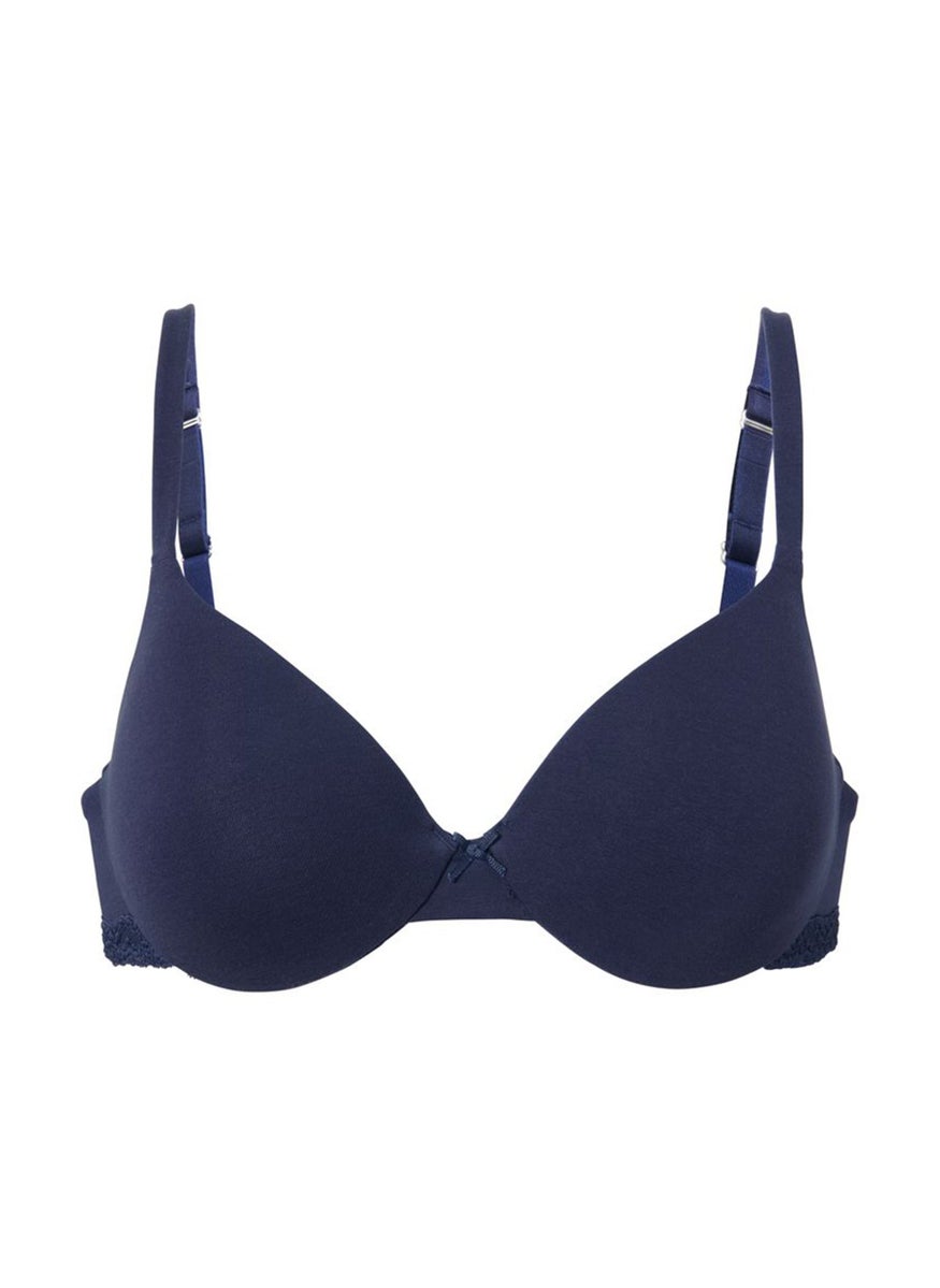 Tchibo - Women Padded Plain Bra, Navy Blue - Image 1
