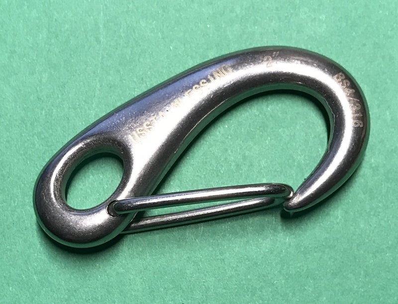 US Stainless 3 Pieces Stainless Steel 316 Spring Snap Lobster Claw 2" Marine Grade - Image 2