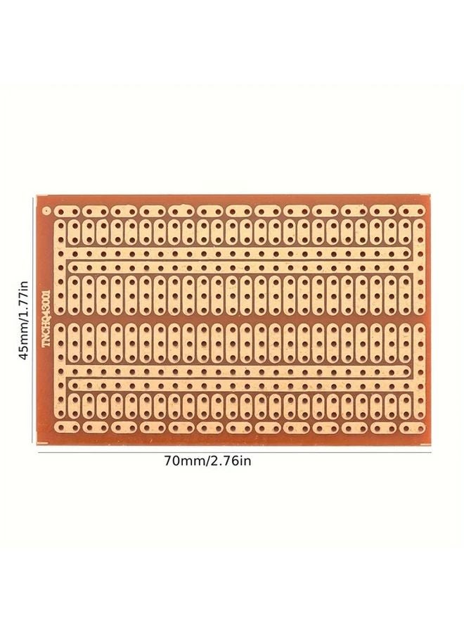 Perforated PP Circuit Board 1.77x2.76 Inch Orange Brown for Robotics Electronics - Image 2