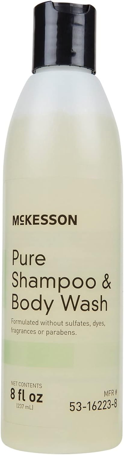 McKesson Pure Shampoo and Body Wash Sulfates Dyes Fragrance and Parabens Free Unscented 8 oz 1 Count