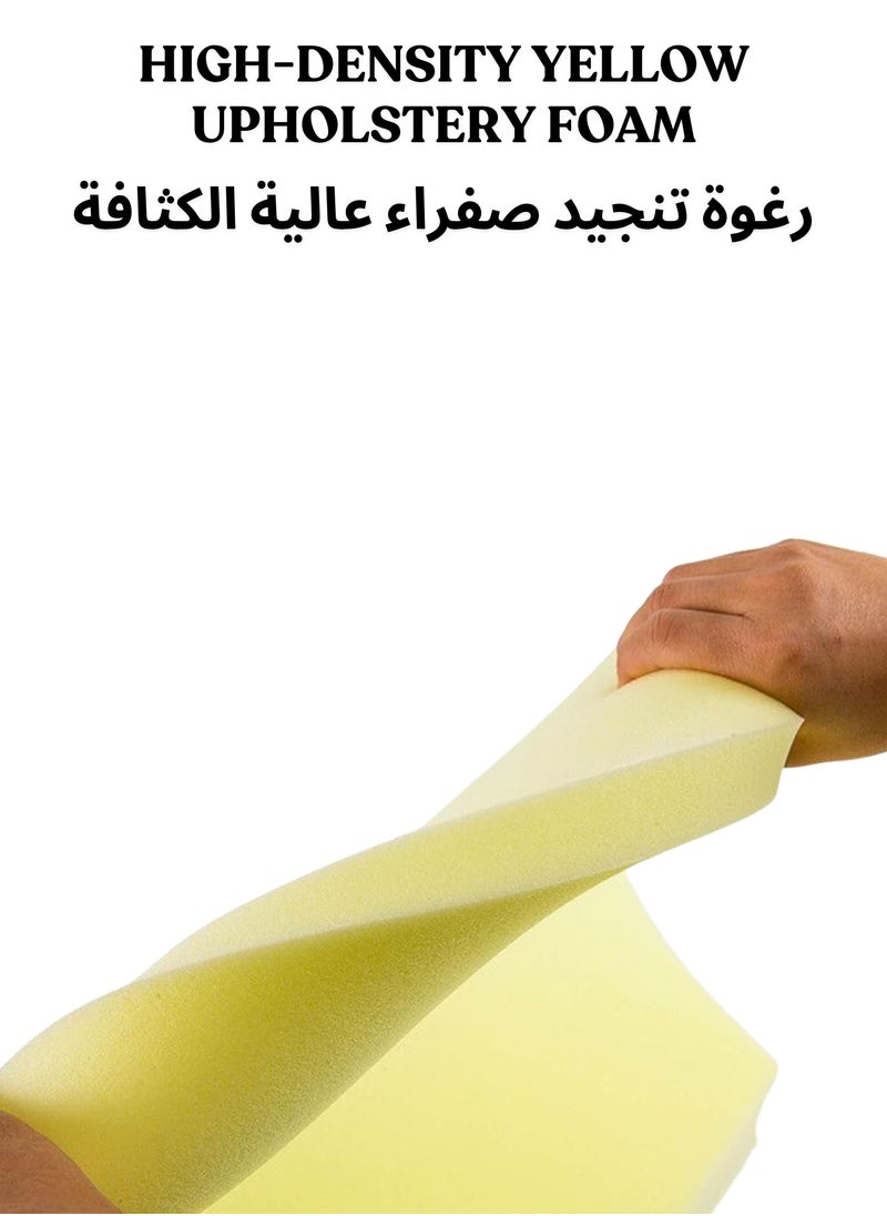 Zaprus Premium Upholstery Foam - High Density Yellow Foam for Sofa, Couch & Chair Cushions - Extra Support & Comfort, Long-Lasting Durability  - Image 3