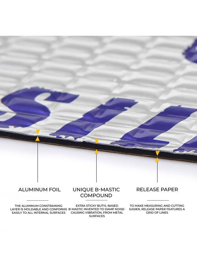 Siless 50 mil (1.3mm) 52 sqft Car Sound Deadening mat - Butyl Automotive Sound Deadener - Noise Insulation and Vibration Dampening Material ( 52 sqft) - Image 2