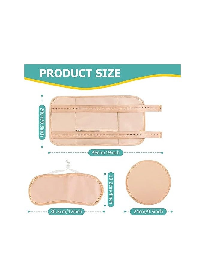 general 4Pack Castor Oil Pack for Chest, Neck and Liver, Reusable Compress Castor Oil Pack Wrap for Liver Detox with Adjustable Elastic Strap Flannel Cotton Machine Washable Anti Oil Leak - Image 3