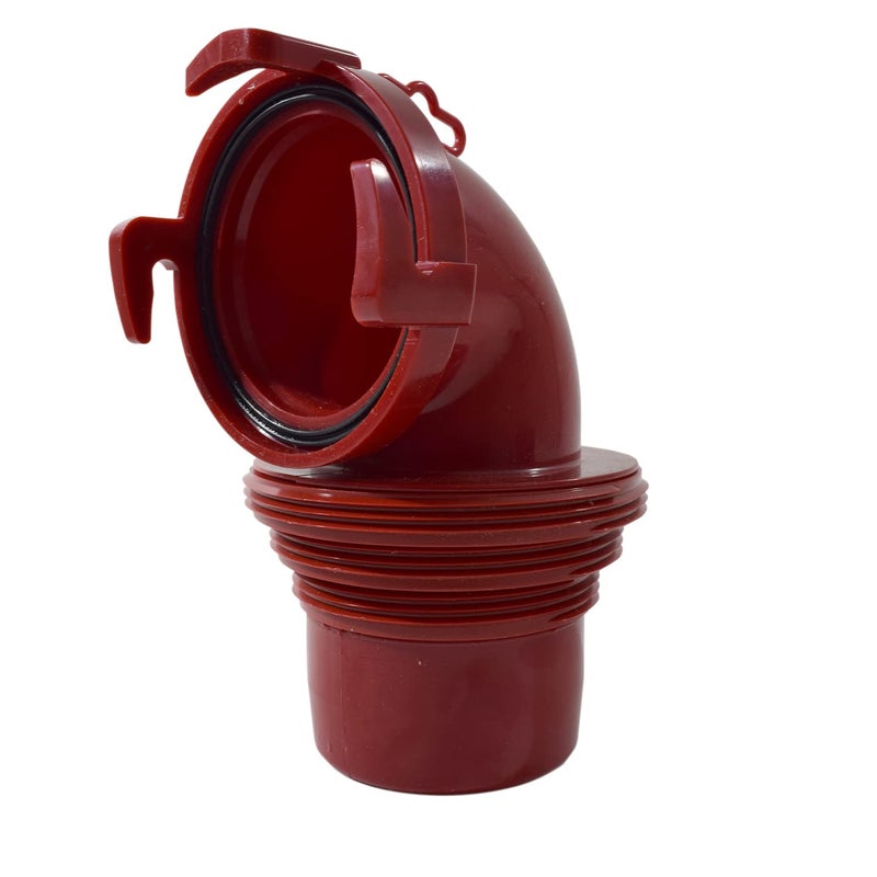 Valterra F02-3112 EZ Coupler 90° Bayonet Sewer Fitting, Red