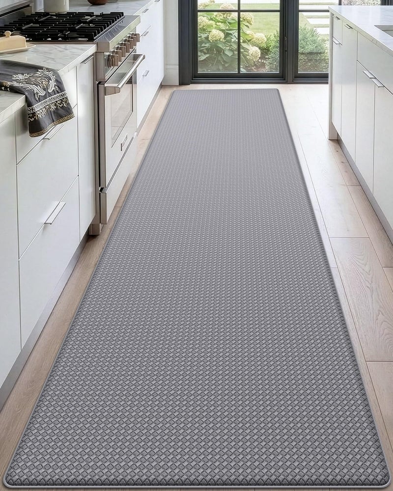 DEXI Kitchen Floor Mats Cushioned Anti Fatigue, 23x86, Large Long Standing Runner Rug Waterproof, Comfort Memory Foam Padded for Front Sink Laundry, Grey - Image 1