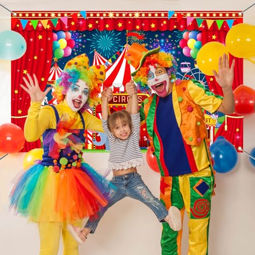 Mocsicka Carnival Backdrop Banner for Carnival Decorations Circus Backdrop for Carnival Theme Party Decorations Night Circus Tent Banner for Photography Background (Night, 70.8 x 43.3 Inch) - Image 2