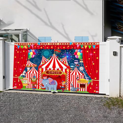 Mocsicka Carnival Backdrop Banner for Carnival Decorations Circus Backdrop for Carnival Theme Party Decorations Night Circus Tent Banner for Photography Background (Night, 70.8 x 43.3 Inch) - Image 5
