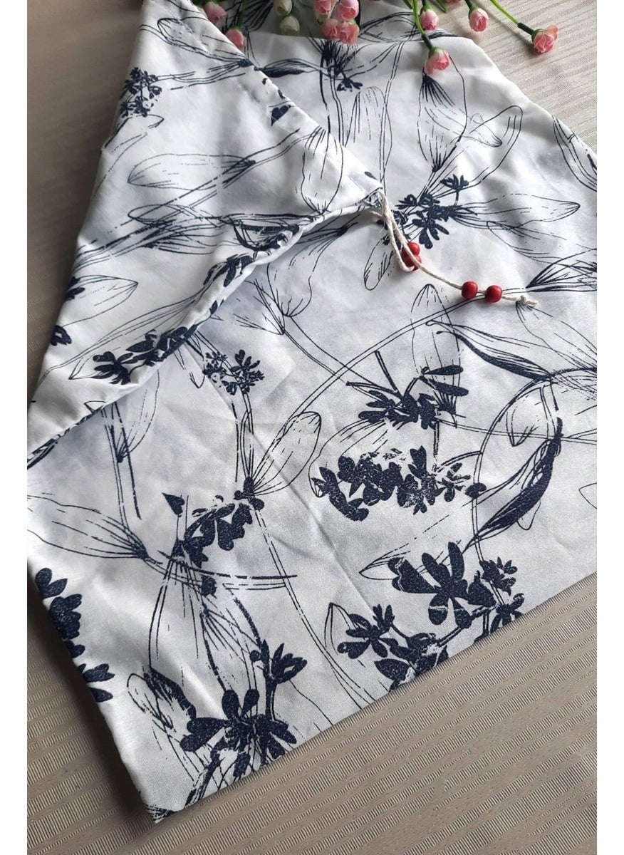 Navy Blue Floral Bread Bag - Hanging Drawstring Linen Bread Bag 50X40CM - pzsku/Z430E78C87D7BDD565A7FZ/45/_/1725895493/e5062ace-950f-489c-a659-7e94f7db2349