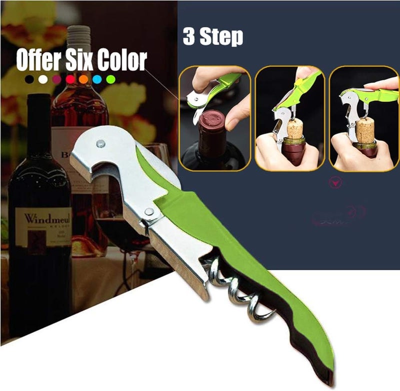 Kit-Home Professional Waiter Corkscrew Wine Openers Set (4 PCS),Upgraded With Heavy Duty Stainless Steel Hinges Wine Key for Restaurant Waiters, Sommelier, Bartenders - Image 5