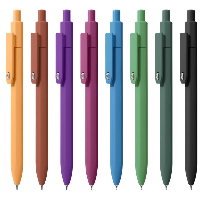 Vitoler Gel Pens,0.5 mm Black Ink Pens,8pcs Smooth Writing Pens for Bible,Retractable Quick Dry Pen for Women,Fine Point Pen for Office Desk Accessories - Image 1