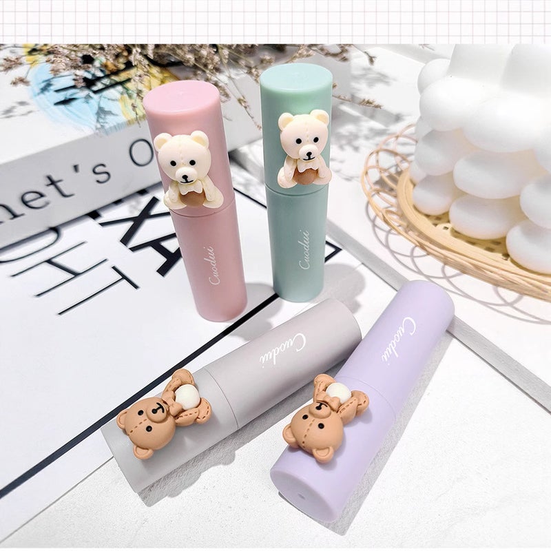 Little Cute Bear ~ Airy Lip Mud Lip Glaze Matte Matte Long-Lasting Non-Fading Waterproof Student Party Whitening Lipstick - Image 3