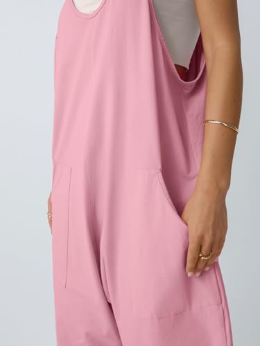 AUTOMET Jumpsuits for Women Casual Summer Outfits Rompers Comfy Beach Vacation Trendy Overalls Jumpers Fashion Clothes 2025 Pink S - Image 5