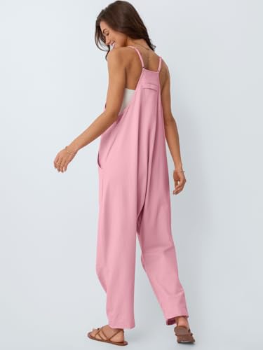 AUTOMET Jumpsuits for Women Casual Summer Outfits Rompers Comfy Beach Vacation Trendy Overalls Jumpers Fashion Clothes 2025 Pink S - Image 4