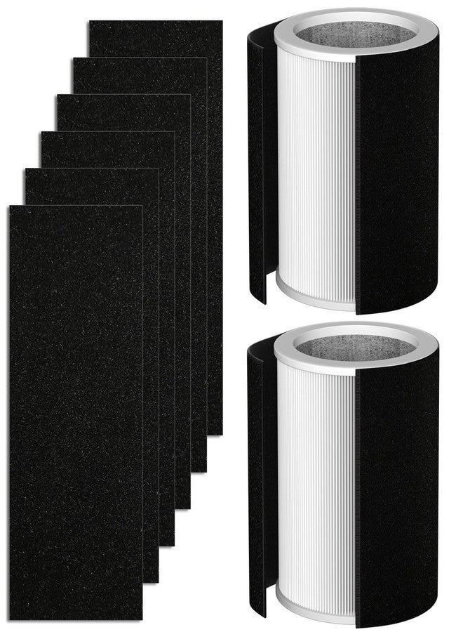 Allisfresh H-PF400 HEPA Filter Replacement Kit Compatible with H-HF400-VP H-PF400 Hunter HP400 Cylindrical Tower Air Cleaner Purifier, 2 HEPA Filters + 8 Pre-Carbon Filters - Image 1