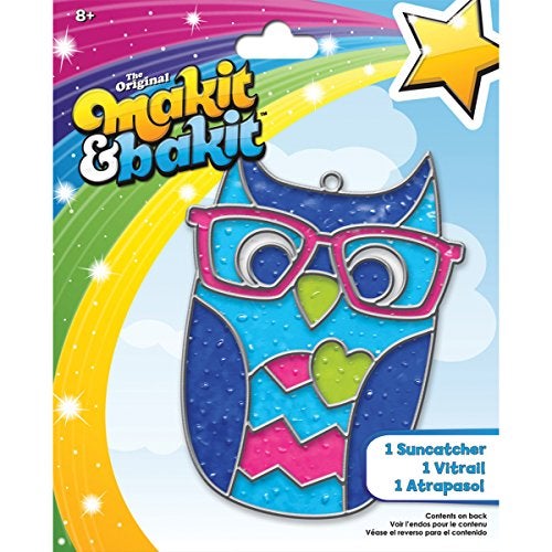ColorBok TB-73245 Makit and Bakit Suncatcher Kit, Owl - Image 1