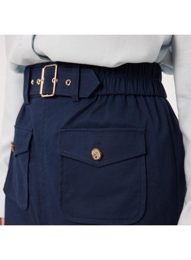 Hush Puppies تنورة A-line بسيطة وعملية وسهلة العناية بأسلوب العمل في الخريف - Image 5