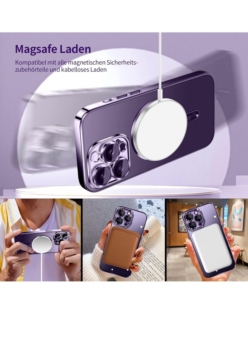 ELTRAZONE Magnetic Phone Case Compatible with iPhone 15 Pro max Case, Camera Lens Full Protection, Non-Yellowing Shockproof Ultra Slim Silicone Cover Support Wireless Charging - Image 3