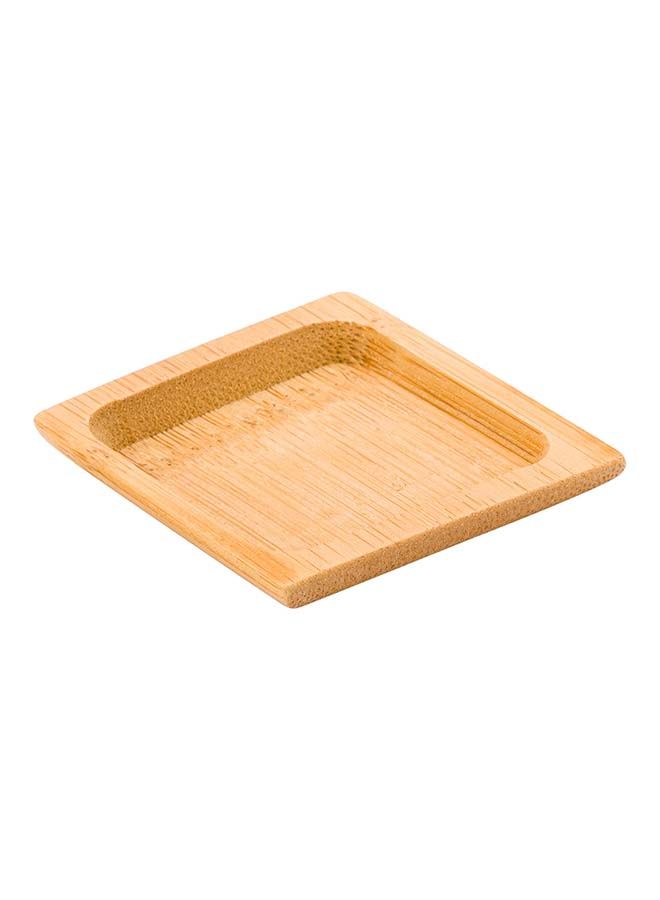 Restaurantware-2.5 Inch Mini Plates, 100 Carved Square Dessert Plates - For Appetizers, Hors d'oeuvres, And Bite-Sized Snacks, Sustainable, Bamboo Tiny Plates - Image 2