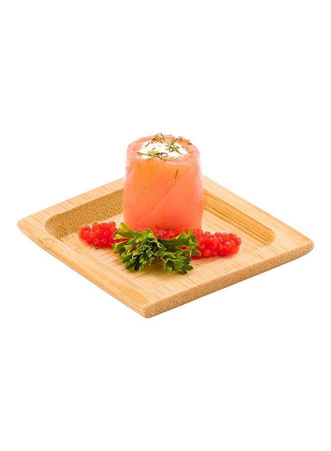 Restaurantware-2.5 Inch Mini Plates, 100 Carved Square Dessert Plates - For Appetizers, Hors d'oeuvres, And Bite-Sized Snacks, Sustainable, Bamboo Tiny Plates - Image 4