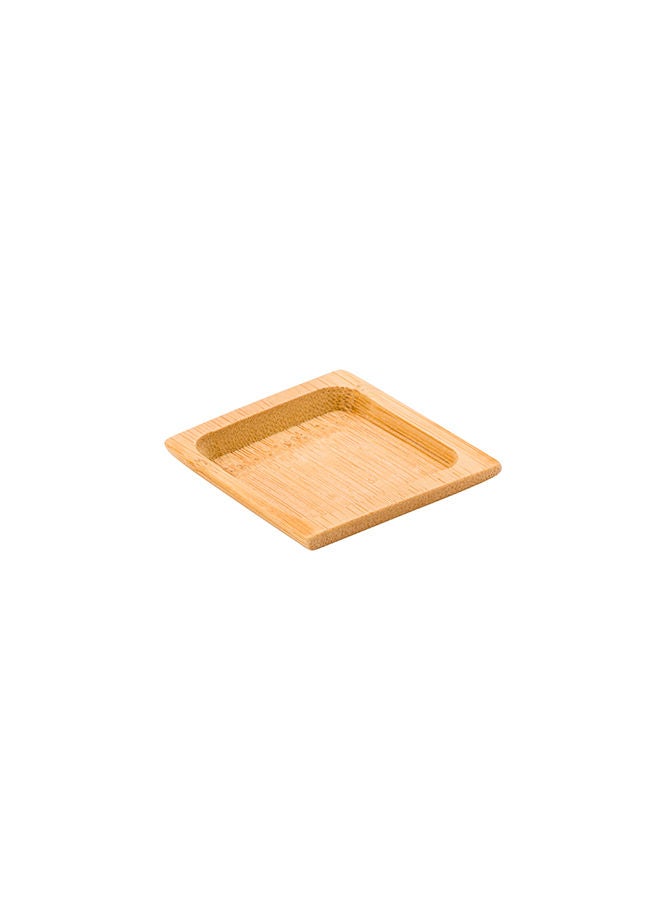 Restaurantware-2.5 Inch Mini Plates, 100 Carved Square Dessert Plates - For Appetizers, Hors d'oeuvres, And Bite-Sized Snacks, Sustainable, Bamboo Tiny Plates - Image 1
