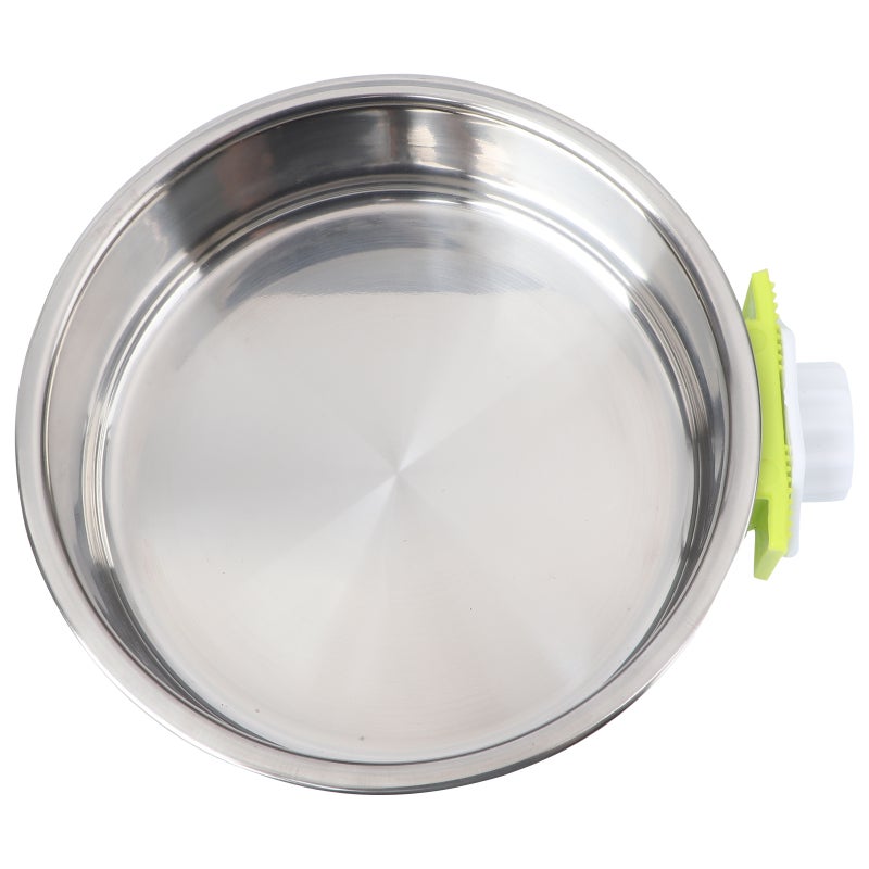 Pets Stainless Steel Type Puppy Cat Drinking Bowl Dog Bowl Portable Pet Water Dispenser Feeder Pet Supplies - Green - Image 1